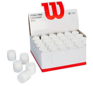 Caja de 60 OVERGRIPS WILSON PRO BLANCOS LISOS (Pádel)